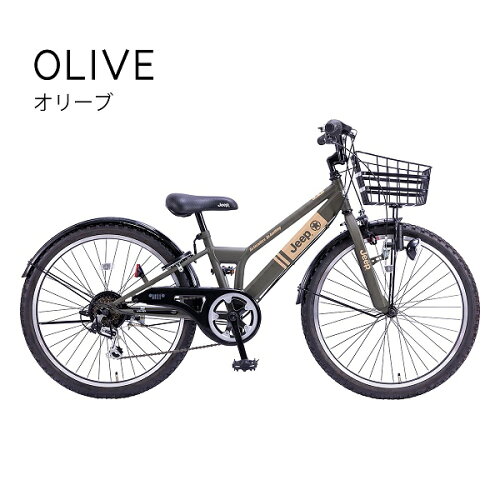 JAN 4511577063719 ジープ｜Jeep 24型 子供用自転車 JE-24S OLIVE/外装6段変速 2022年モデル GSジャパン株式会社 スポーツ・アウトドア 画像