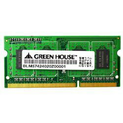 JAN 4511677078408 グリーンハウス ノート用メモリー GH-DWT1600-4GB 株式会社グリーンハウス パソコン・周辺機器 画像