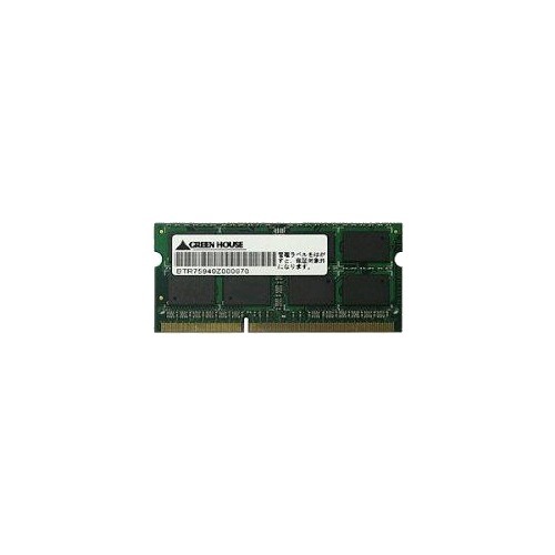 JAN 4511677079504 グリーンハウス PC3L-10600 DDR3L SO-DIMM 8GB GH-DNT1333LV-8GB(1コ入) 株式会社グリーンハウス パソコン・周辺機器 画像