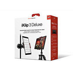 JAN 4512223686955 IK Multimedia iKlip 3 Deluxe アイクリップ スリー デラックス iPad＆タブレット用のユニバーサルなマイク カメラ・スタンド・マウント IKM-OT-000075 フォーカルポイント株式会社 スマートフォン・タブレット 画像