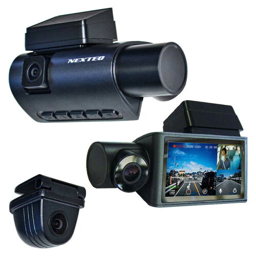 JAN 4515287025043 FRC｜エフ・アール・シー 3カメラドライブレコーダー NEXTEC NX-DR303E セパレート型 /Full HD 200万画素 /前後カメラ対応 株式会社エフ・アール・シー 車用品・バイク用品 画像