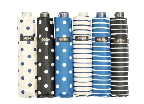 JAN 4518003018930 ウォーターフロント|Waterfront 折りたたみ傘 サンシェイド 水玉・ボーダー SSDB-3F50-SH 晴雨兼用傘 /50cm /色・柄指定不可 株式会社シューズセレクション バッグ・小物・ブランド雑貨 画像