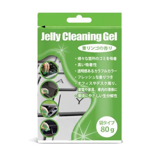 JAN 4520008258006 日本トラストテクノロジー クリーニングジェル 袋タイプ グリーン JTCLEGLB-GR(1個) 株式会社日本トラストテクノロジー パソコン・周辺機器 画像
