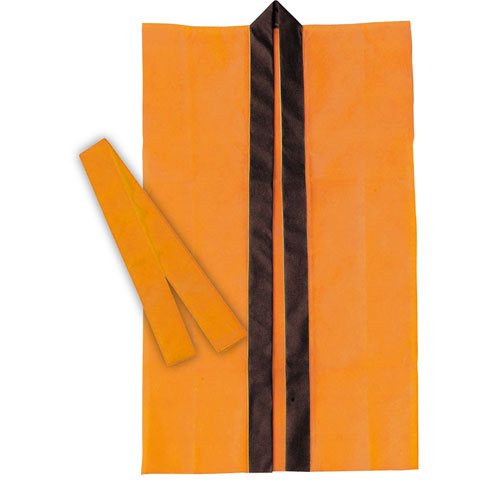 JAN 4521718015248 カラー不織布ロングハッピ ハチマキ付 オレンジ J(1枚) 株式会社アーテック メンズファッション 画像
