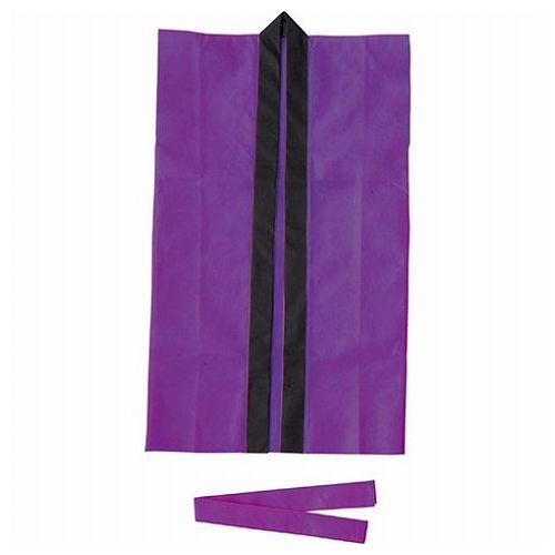 JAN 4521718015606 カラー不織布ロングハッピ ハチマキ付 紫 S(1枚) 株式会社アーテック メンズファッション 画像