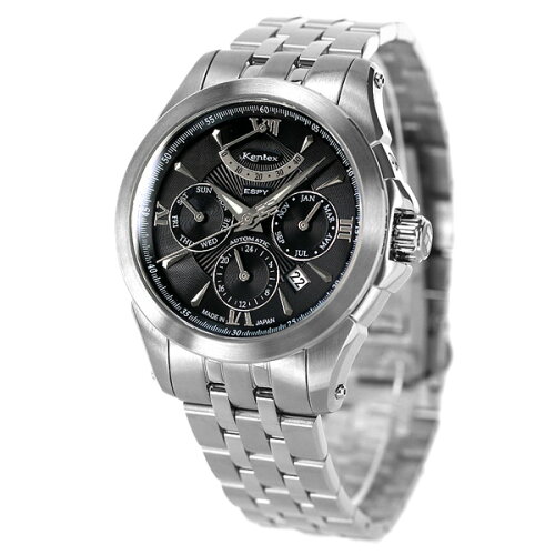 JAN 4524013008847 ケンテックス KENTEX 腕時計 メンズ 自動巻き マルチファンクション エスパイ アクティブ2 ESPY ACTIVE II E546M-9 ブラック 株式会社ケンテックスジャパン 腕時計 画像
