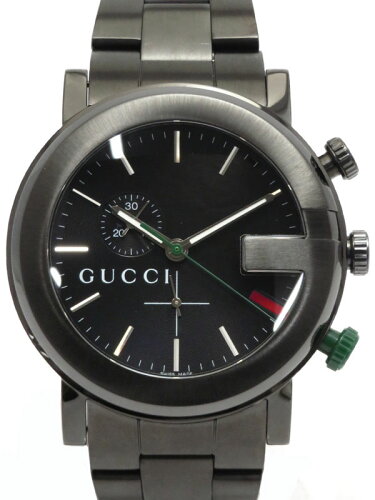 JAN 4524871276945 グッチ gucci 腕時計 スイス製   ブラックダイアル ipブラック ya101331 株式会社ドウシシャ 腕時計 画像