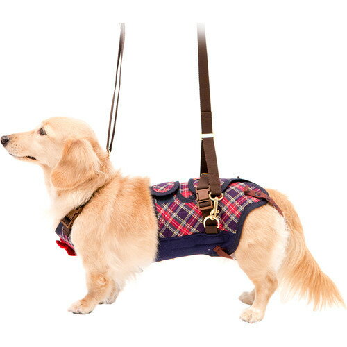 JAN 4531469281403 歩行補助ハーネスLaLaWalk 小型犬・ダックス用 チェックカーニバル L(1個) 株式会社トンボ ペット・ペットグッズ 画像