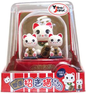 JAN 4534321003748 開運 招き猫さん(白猫3匹) 株式会社サンタ ホビー 画像