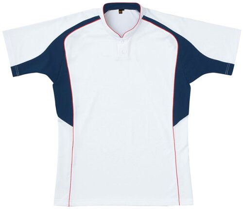 JAN 4534884719179 ベースボールシャツ BOT730A カラー：ホワイト×ネイビー サイズ：XO #BOT730A ゼットクリエイト株式会社 スポーツ・アウトドア 画像