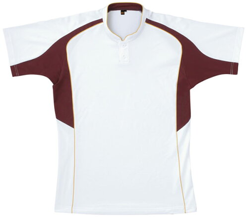JAN 4534884719209 ベースボールシャツ BOT730A カラー：ホワイト×エンジ サイズ：S #BOT730A ゼットクリエイト株式会社 スポーツ・アウトドア 画像