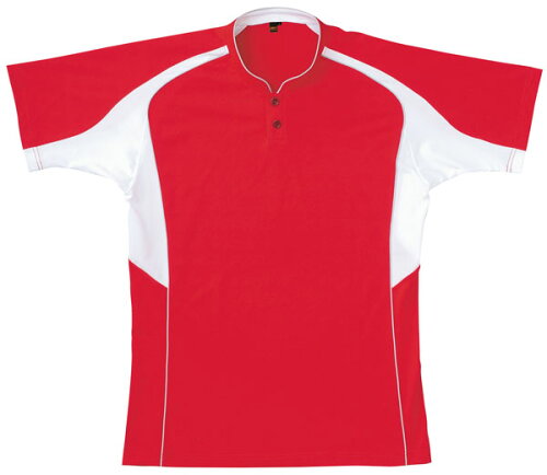 JAN 4534884719384 ベースボールシャツ BOT730A カラー：レッド×ホワイト サイズ：XO #BOT730A ゼットクリエイト株式会社 スポーツ・アウトドア 画像
