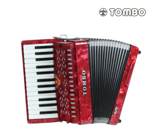 JAN 4536140000946 TOMBO トンボ TB-32S ソプラノ 赤パール Ensemble 合奏用アコーディオン 32鍵 株式会社トンボ楽器製作所 楽器・音響機器 画像