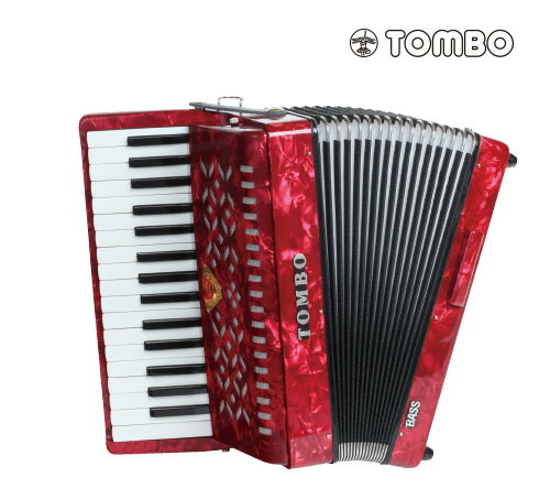 JAN 4536140000977 TOMBO トンボ TB-32B バス 赤パール Ensemble 合奏用アコーディオン 32鍵 株式会社トンボ楽器製作所 楽器・音響機器 画像