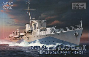 JAN 4544032748920 1/700 英ハントII級護衛駆逐艦・スラザック・ポーランド海軍1943年 プラモデル IBG 有限会社バウマン ホビー 画像
