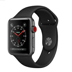 JAN 4547597996386 アップル Apple Watch3 38mm グレイアルミ ブラックスポーツ Apple Japan(同) スマートフォン・タブレット 画像