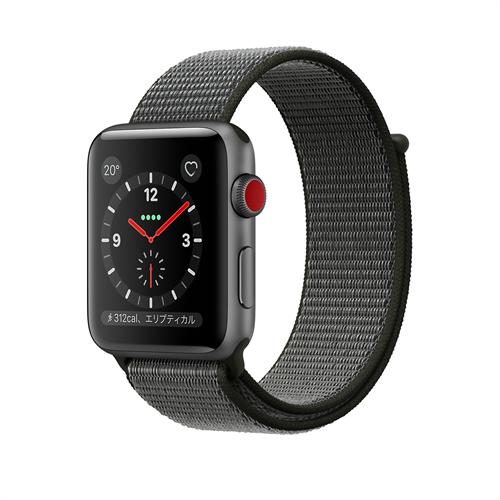 JAN 4547597996416 アップル Apple Watch3 38mmグレイアルミ オリーブスポーツループ Apple Japan(同) スマートフォン・タブレット 画像