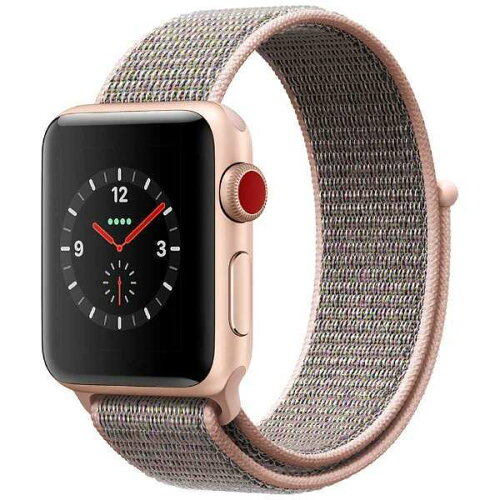 JAN 4547597996423 アップル Apple Watch3 38mmゴールドアルミ ピンクスポーツループ Apple Japan(同) スマートフォン・タブレット 画像