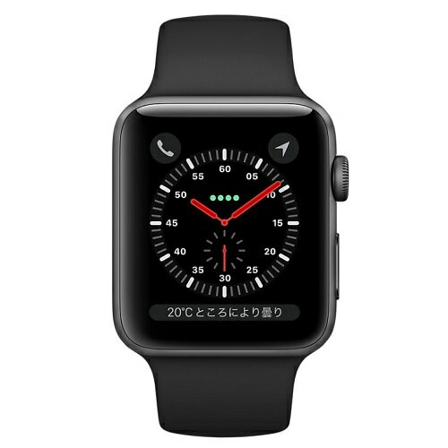 JAN 4547597996447 アップル Apple Watch3 42mm グレイアルミ ブラックスポーツ Apple Japan(同) スマートフォン・タブレット 画像