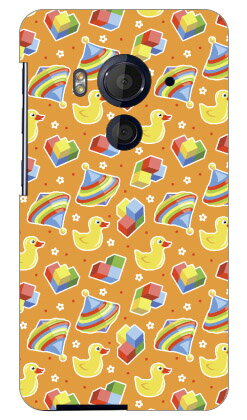 JAN 4549764001800 Coverfull toyduck オレンジ produced by COLOR STAGE / for HTC J butterfly HTV31/au AHTV31-ABWH-151-MBS1 株式会社4REAL スマートフォン・タブレット 画像