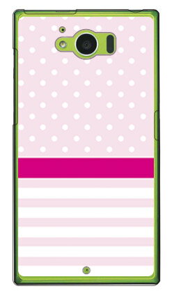 JAN 4549764043114 SECOND SKIN ドット/ボーダー ピンク クリア / for AQUOS SERIE SHV32/au ASHV32-PCCL-201-Y152 株式会社4REAL スマートフォン・タブレット 画像