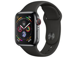 JAN 4549995046519 Apple Watch Series 4 40mm ブラックステンレス ブラックスポーツ GPS ＋ Cellular Apple Japan(同) スマートフォン・タブレット 画像