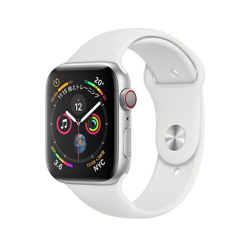 JAN 4549995046557 Apple Watch Series 4 44mm シルバーアルミ ホワイトスポーツ GPS ＋ Cellular Apple Japan(同) スマートフォン・タブレット 画像