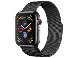 JAN 4549995046649 Apple Watch Series 4 44mmブラックステンレス ブラックミラネループ GPS ＋ Cellular Apple Japan(同) スマートフォン・タブレット 画像