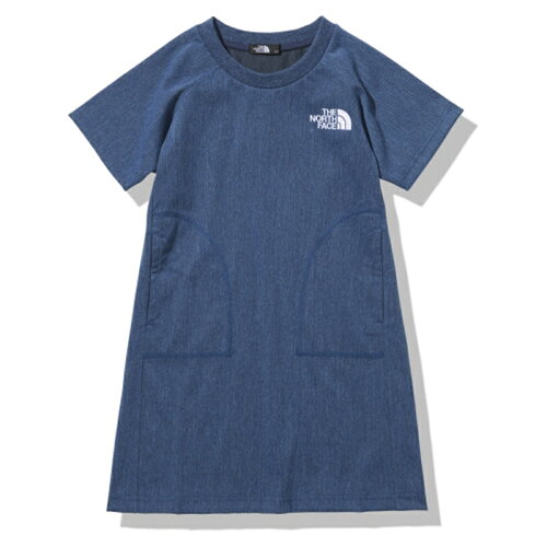 JAN 4550413172369 THE NORTH FACE ザ・ノースフェイス ガールズ ストレッチ デニム マウンテン ワンピース 130 ライトインディゴ LD NTG12123 株式会社ゴールドウイン キッズ・ベビー・マタニティ 画像