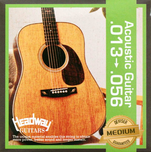 JAN 4560136271201 HEADWAY AG Strings Medium 013-056 アコースティックギター弦 株式会社ディバイザー 楽器・音響機器 画像