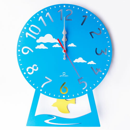 JAN 4560157622594 ヤマト工芸 振り子時計 CHILD clock YK14-104-Lbl ハト ライトブルー 有限会社やまず本舗 インテリア・寝具・収納 画像