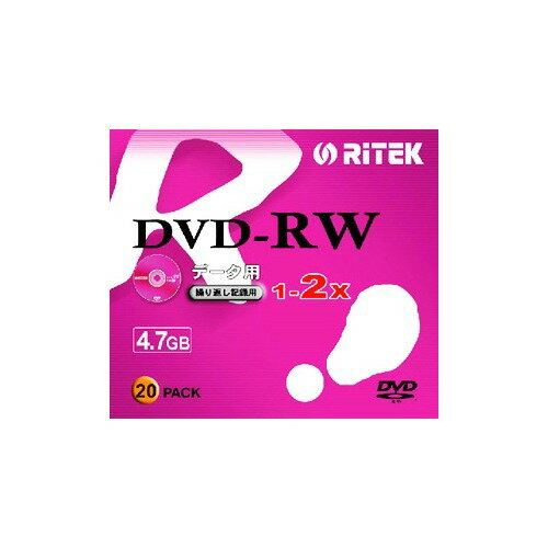 JAN 4560200867026 RITEK DVD-RW データ記録用 4.7GB 2倍速対応 スリムケース入り D-RW2X20PB(20枚入) ライテック・ジャパン株式会社 TV・オーディオ・カメラ 画像