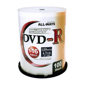 JAN 4560201614438 リーダーメディアテクノ DVD-R16倍速100枚スピンドル DVD-R ALLWAYS ALDR47-16X100PW リーダーメディアテクノ株式会社 TV・オーディオ・カメラ 画像