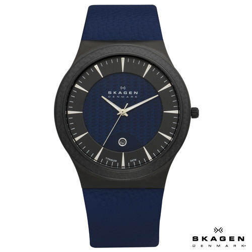 JAN 4560204334272 スカーゲン carbon bezel 腕時計  xltbln ブラック/ブルー  アイ・ネクストジーイー株式会社 腕時計 画像