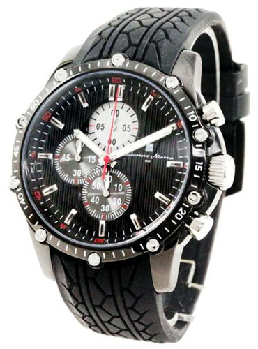 JAN 4560338440306 Salvatore Marra メンズ腕時計/SM11107-IPBK/オールブラック/クロノグラフ 株式会社エス・ケイ・インターナショナル 腕時計 画像