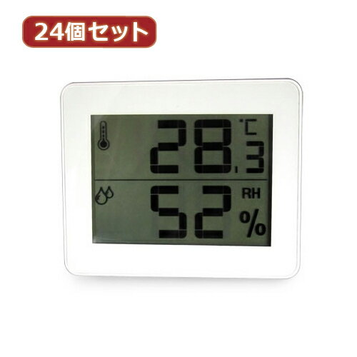 JAN 4560352864799 YAZAWA デジタル温湿度計 ホワイト DO01WHX24 株式会社アッシー ダイエット・健康 画像