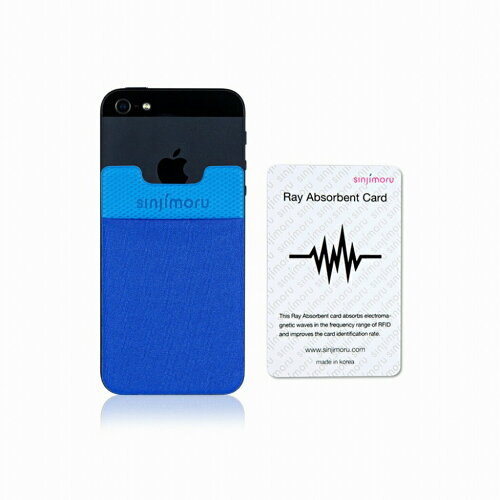 JAN 4560477822803 ステッカーブルポケット Sinji Pouch Basic2（ブルー）エラー防止シート付きスマホアクセ 株式会社ROOX スマートフォン・タブレット 画像