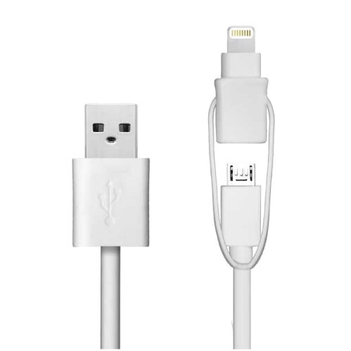 JAN 4560490553074 AREA USB-Micro-Lightningケーブル MS-LIM18-WH 株式会社エアリア スマートフォン・タブレット 画像