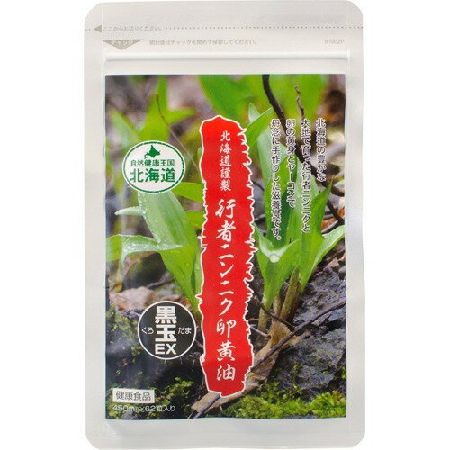 JAN 4562134660148 北海道謹製 行者ニンニク卵黄油 黒玉EX(62粒) 株式会社北海道バイオインダストリー 美容・コスメ・香水 画像