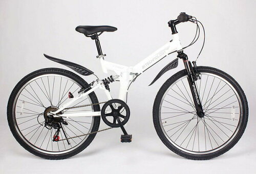 JAN 4562320211642 26インチ 折り畳みマウンテンバイク 自転車 サス搭載 シマノ製6段変速付き MTB266 21テクノロジー株式会社 スポーツ・アウトドア 画像