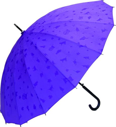 JAN 4562372764684 サントス 傘   雨に濡れると模様が浮き出る 撥水和傘 わにゃんこ ムラサキ jk-46-02 株式会社サントス バッグ・小物・ブランド雑貨 画像