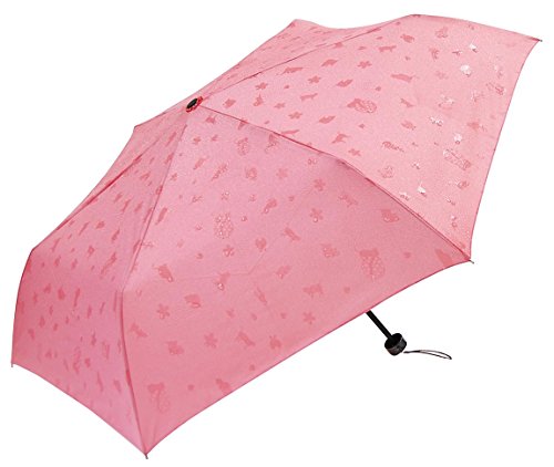 JAN 4562372768330 濡れると柄が浮き出る 折りたたみ傘 わにゃんこ ピンク JK-83-03 株式会社サントス 日用品雑貨・文房具・手芸 画像