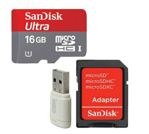 JAN 4562381411364 SanDiskウルトラmicroSDHCカード16GB　UHS-Iカード　Class10対応　SD　USB変換アダプタ付 オンスクエア株式会社 TV・オーディオ・カメラ 画像