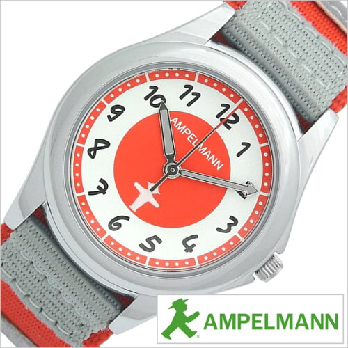 JAN 4562410156327 ampelmann キッズ 腕時計 日本製ムーブメント ラウンドフェイス 反射板 リフレクター 付 レッド ホワイト グレー レッド ama-2035-19 ガールズ 株式会社A.I.C 腕時計 画像