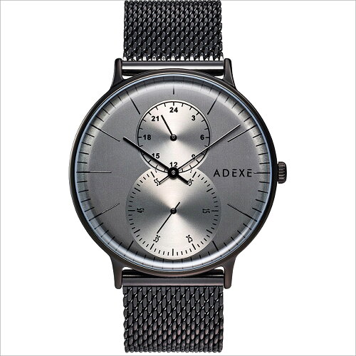 JAN 4562460911693 adexe アデクス 1868c-04 ユニセックス 腕時計 grande グランデ   ブラック グレー ブラックメッシュ 株式会社ボーディングパス 腕時計 画像