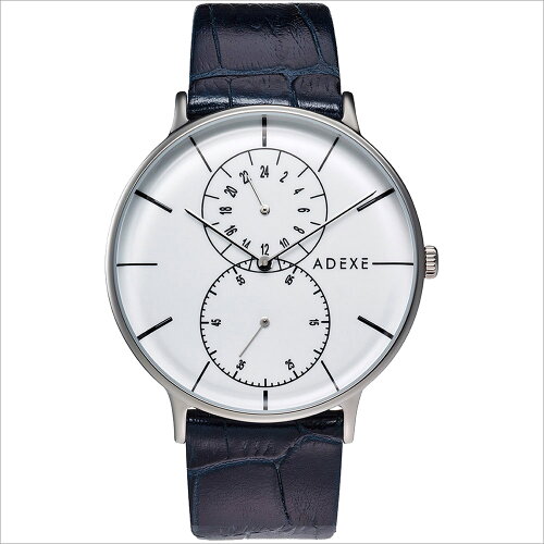 JAN 4562460911716 adexe アデクス 1868d-02 ユニセックス 腕時計 grande グランデ   シルバー ホワイト ダークブルー 株式会社ボーディングパス 腕時計 画像