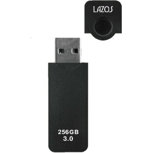 JAN 4570100010569 Lazos キャップ式USBフラッシュメモリ L-US256-CPB リーダーメディアテクノ株式会社 パソコン・周辺機器 画像