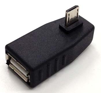 JAN 4571422520071 SSAサービス USB変換アダプタ micro USB オス→メス USB-A /転送 L型下 ブラック SUAF-MCHLD 株式会社エスエスエーサービス パソコン・周辺機器 画像