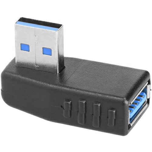 JAN 4571422520163 SSAサービス USB-A延長アダプタ USB-A オス→メス /USB3.0 /上L型 ブラック SUAM-UAFL3 株式会社エスエスエーサービス パソコン・周辺機器 画像