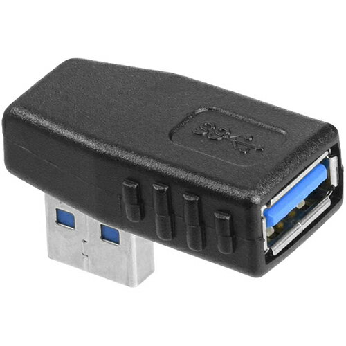 JAN 4571422520941 SSAサービス USB-A延長アダプタ USB-A オス→メス /USB3.0 /下L型 ブラック SUAM-UAFR3 株式会社エスエスエーサービス パソコン・周辺機器 画像